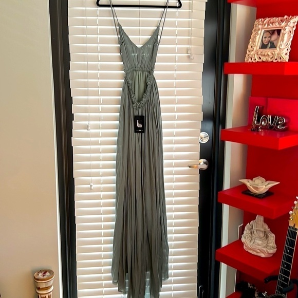 Nova Babe Long Flowy Boho Chic Grecian Low back Tank Dress! Stunning!😍 NWT - Picture 6 of 10